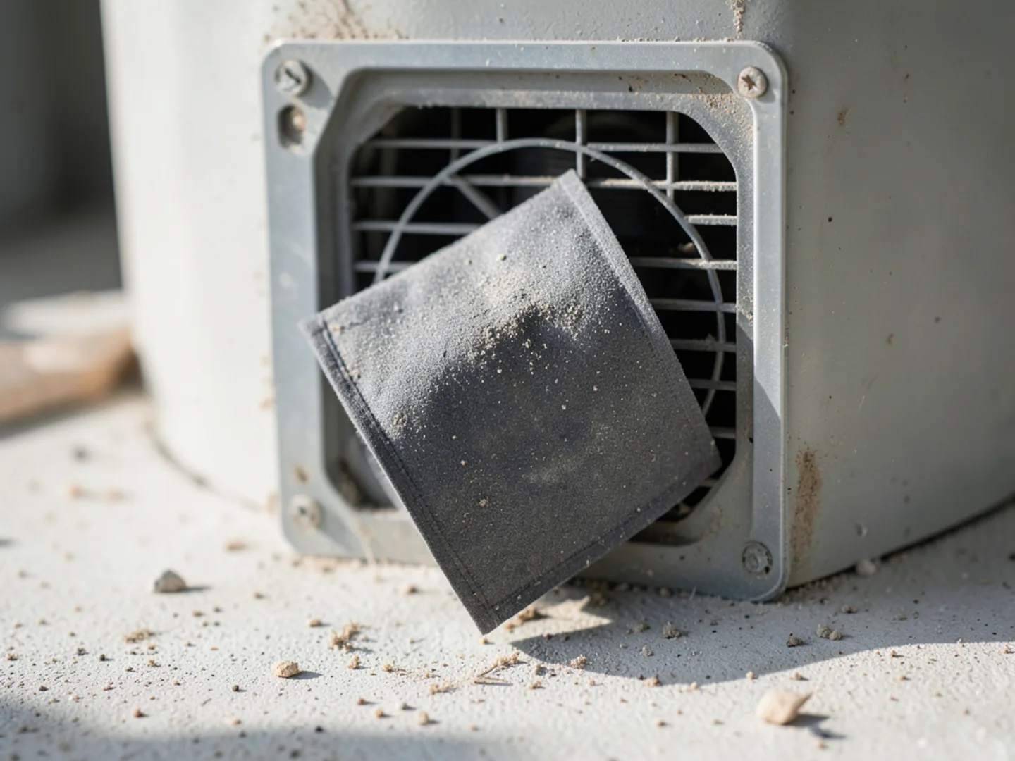 Severe dust and pet dander accumulation choking one-inch disposable furnace filter