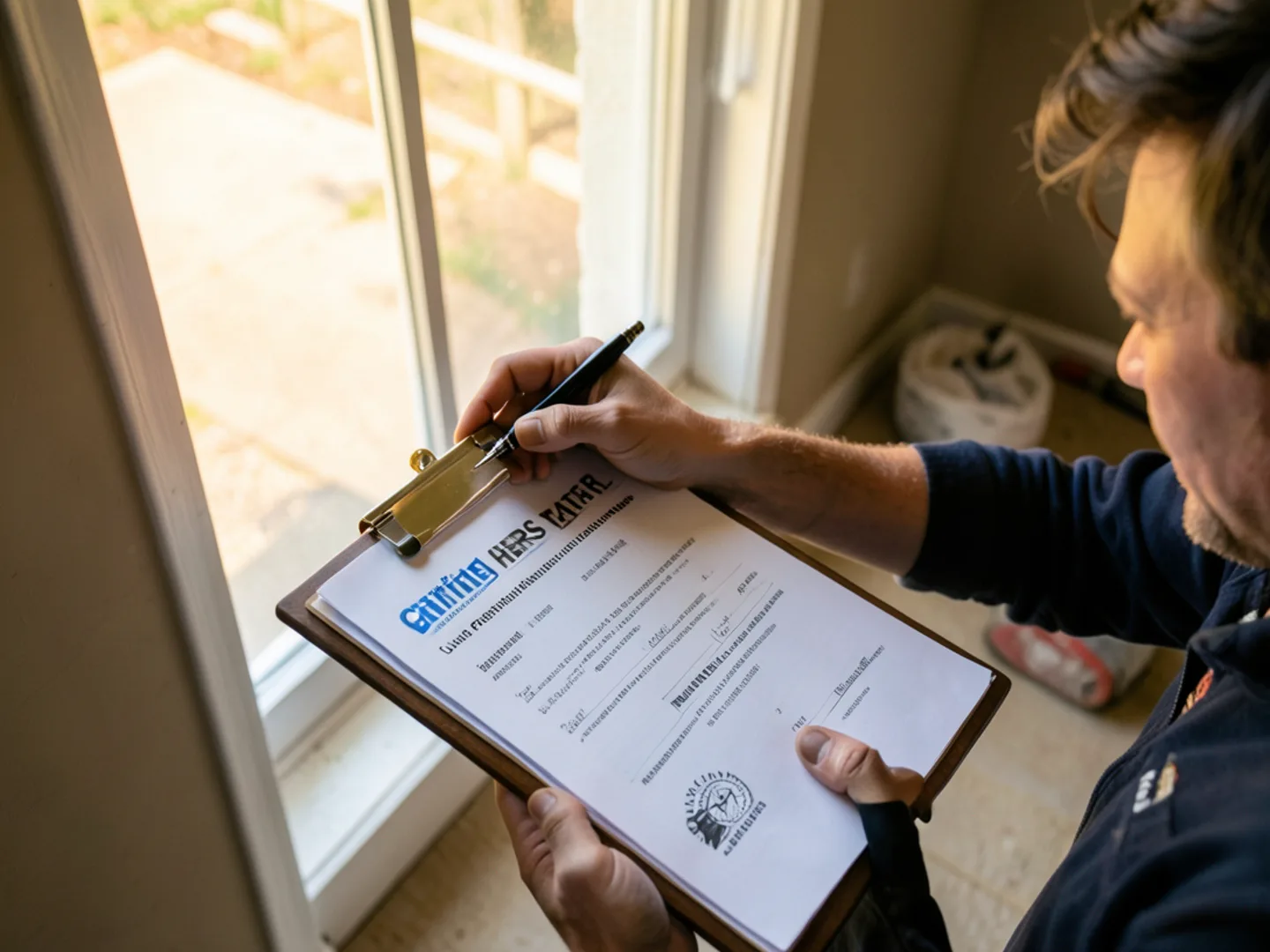 Signed HERS registry certificate confirming sealed ductwork compliance for rebate disbursement